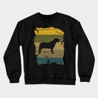 Labrador Retriever Distressed Vintage Retro Silhouette Crewneck Sweatshirt